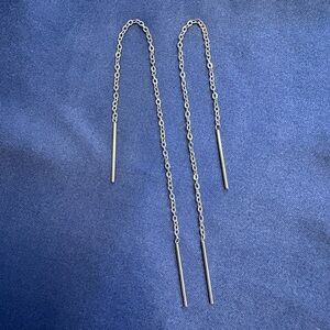 Silver Chain Threader Earrings